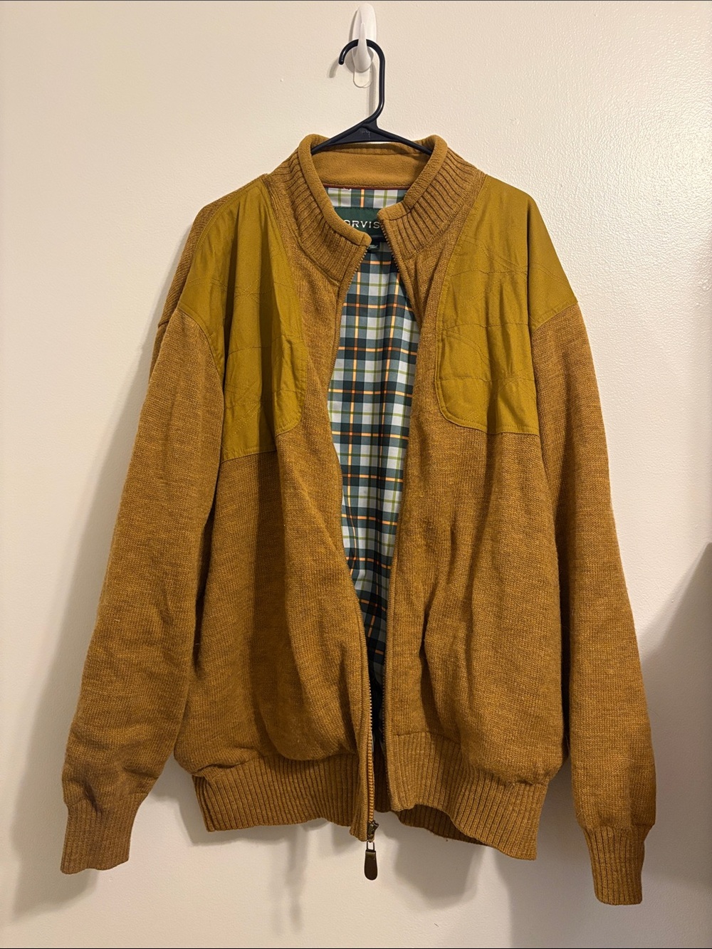 Orvis Men’s Full Zip Wool Sweater Jacket